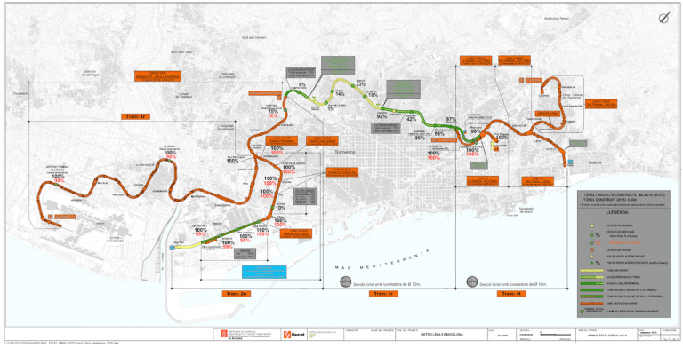 La Línea 9 del Metro reactivará las obras el próximo año y se estrenará