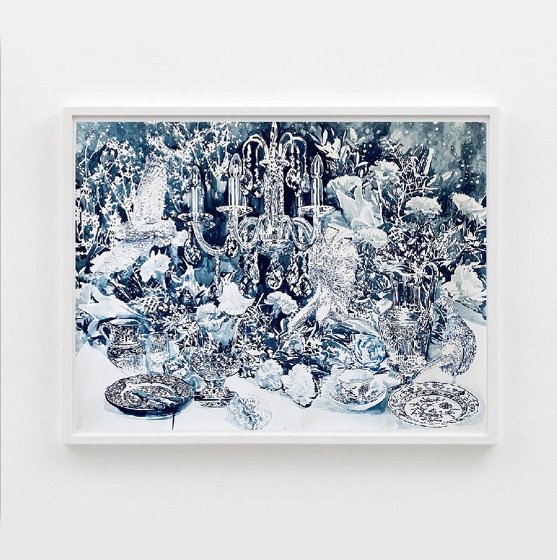 Stilleben In blau, de la pintora polaca Malgosia Jankowska. Barcelona Gallery Weekend