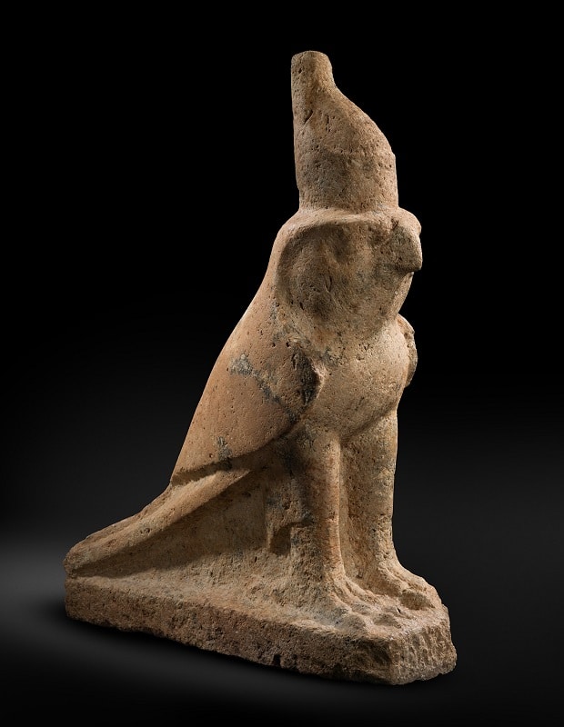 Estatua déu Horus Museu Egipci de Barcelona